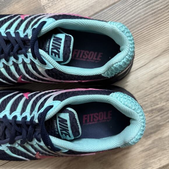 Nike Air Max Torch 4 Women’s Size 9 Midnight Navy Pink Blast Teal Running Shoes - Picture 7 of 10